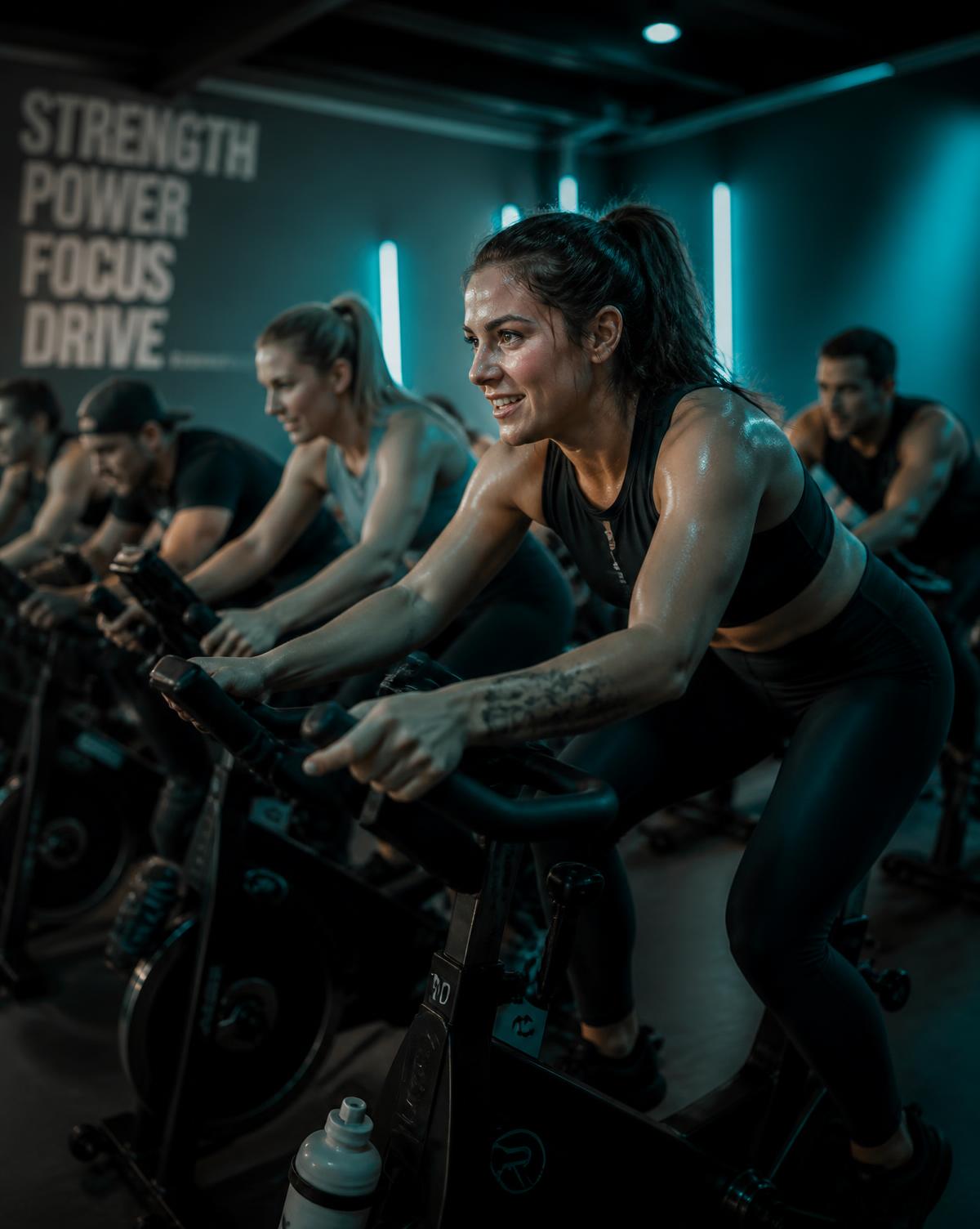 Aula de Spinning no TH Studio